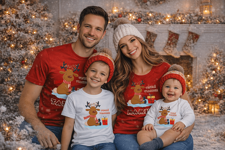 rodinné tričká set Sob s darčekom mk